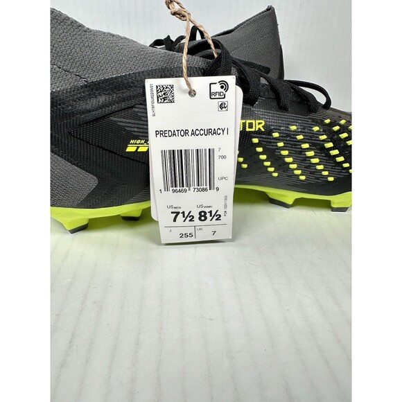 Sz 7.5 Adidas Predator Accuracy Injection.2 FG Soccer Cleats Black Yellow IG0781